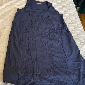Sleeveless Navy Blue Dress